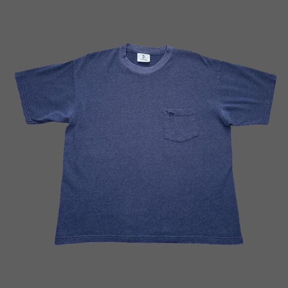 Camel 1996 VTG Knit Tee Blue USA Made Size L Mens RARE 90s Graphic Shirt - Picture 1 of 7